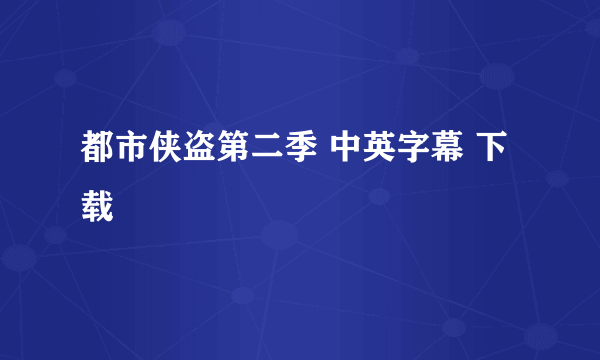 都市侠盗第二季 中英字幕 下载