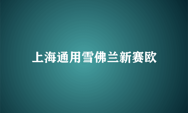 上海通用雪佛兰新赛欧