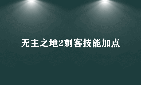 无主之地2刺客技能加点