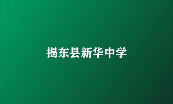 揭东县新华中学