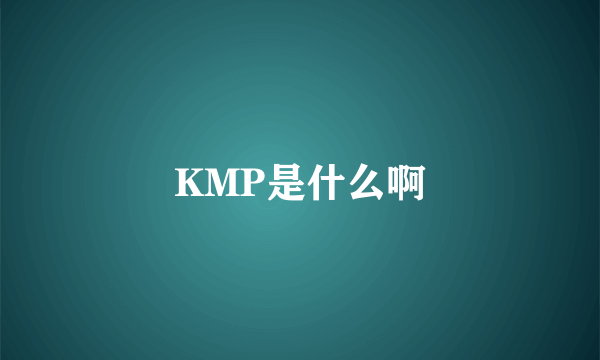 KMP是什么啊