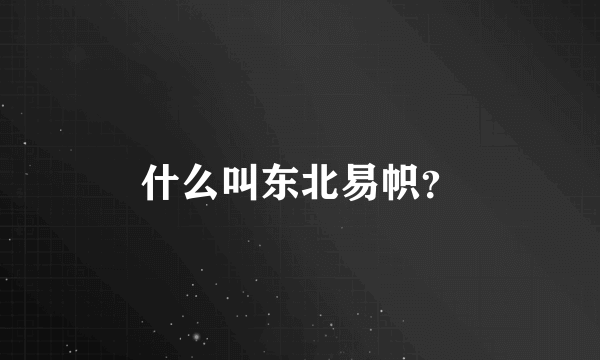 什么叫东北易帜？