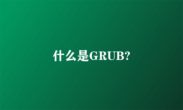 什么是GRUB?