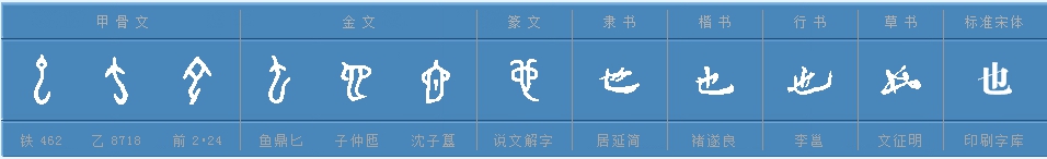 “也”什么意思