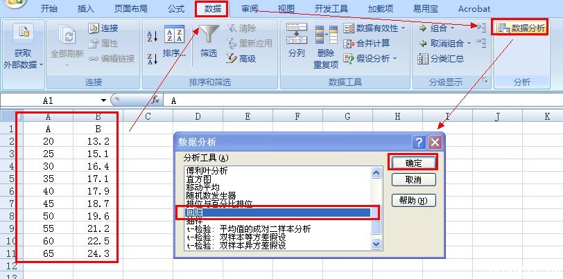 如何用excel做多元回归分析