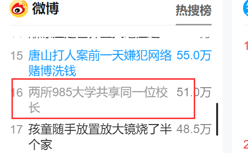 广东两所985大学“共享”一位校长？此情况是否属实？