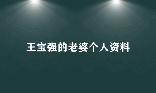 王宝强的老婆个人资料