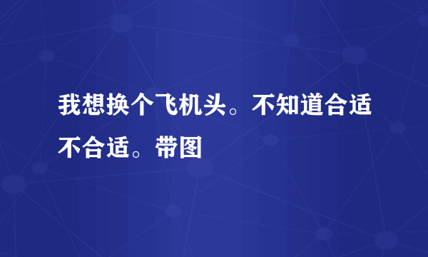 我想换个飞机头。不知道合适不合适。带图