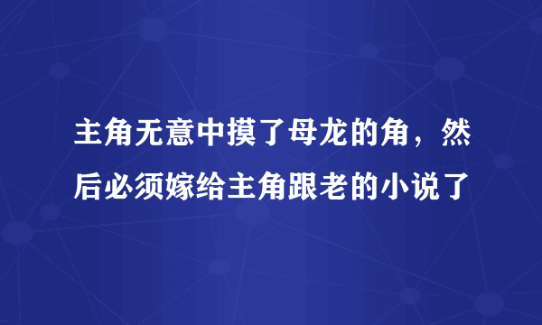 主角无意中摸了母龙的角，然后必须嫁给主角跟老的小说了