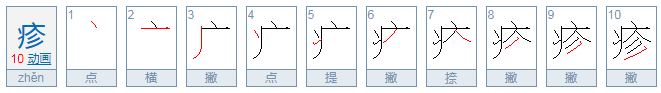 疹怎么读