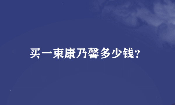 买一束康乃馨多少钱？