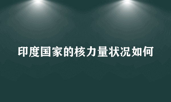 印度国家的核力量状况如何