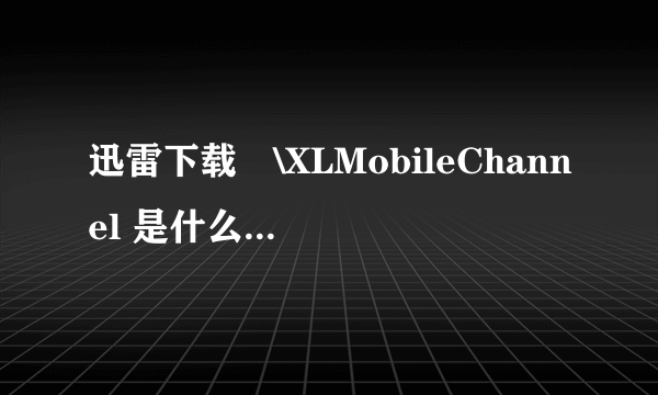 迅雷下载�\XLMobileChannel 是什么东西 可以删除吗？.