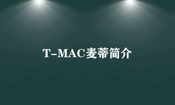 T-MAC麦蒂简介