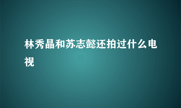 林秀晶和苏志懿还拍过什么电视