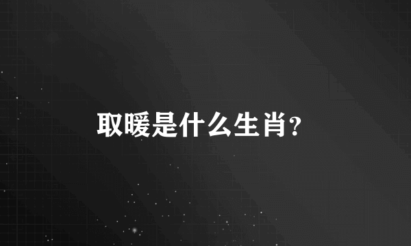 取暖是什么生肖？