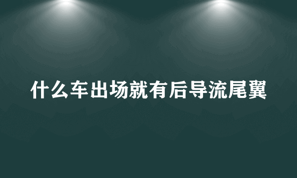 什么车出场就有后导流尾翼