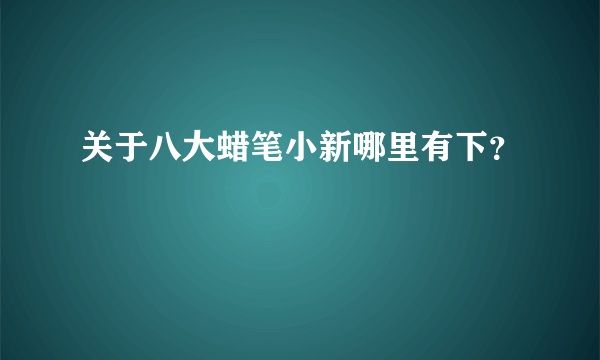 关于八大蜡笔小新哪里有下？