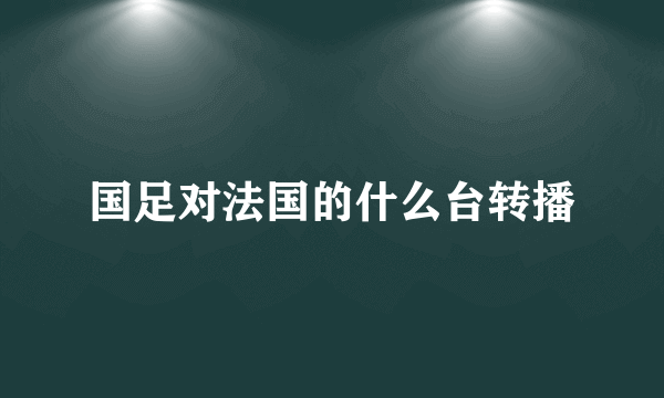 国足对法国的什么台转播