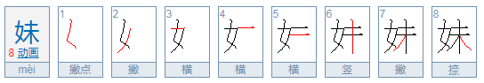 妹的拼音是什么