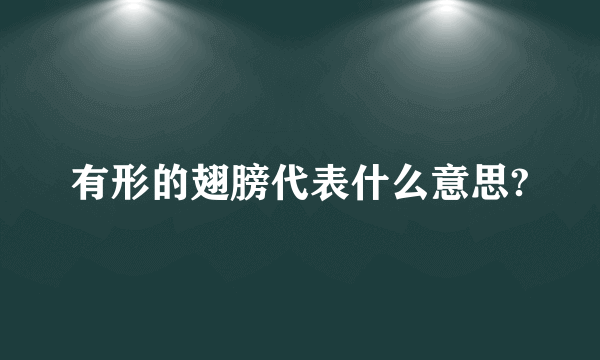 有形的翅膀代表什么意思?