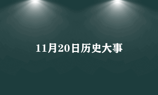 11月20日历史大事