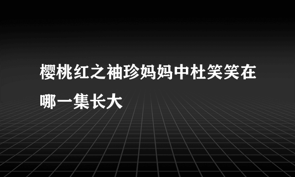 樱桃红之袖珍妈妈中杜笑笑在哪一集长大