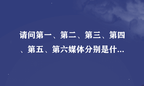 请问第一、第二、第三、第四、第五、第六媒体分别是什么媒体？