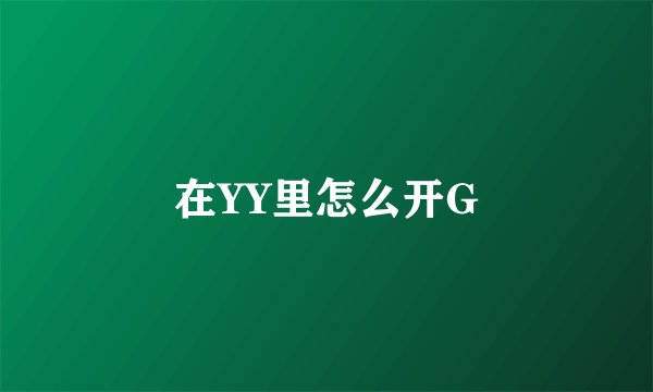 在YY里怎么开G