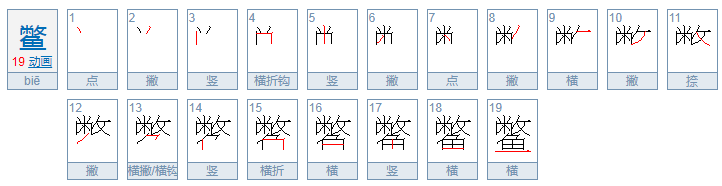 bie的汉字有哪些？