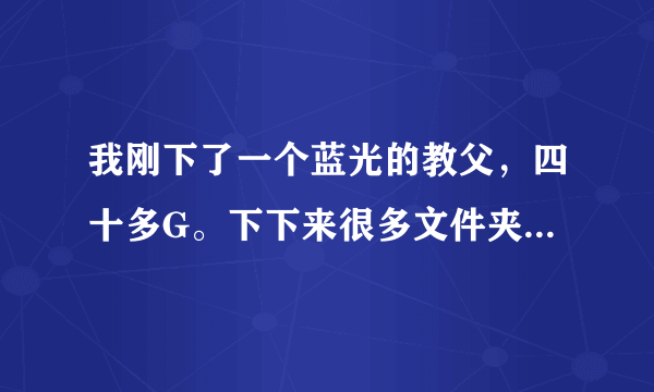 我刚下了一个蓝光的教父，四十多G。下下来很多文件夹、暴风影音能看但没有字幕，求正确启动方式。拜托了！