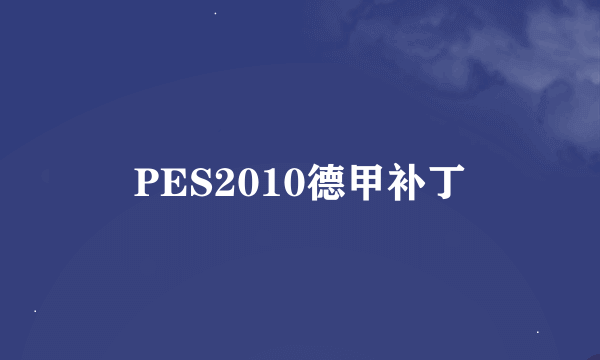 PES2010德甲补丁