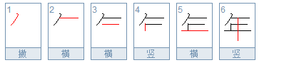 年笔顺怎么写呀