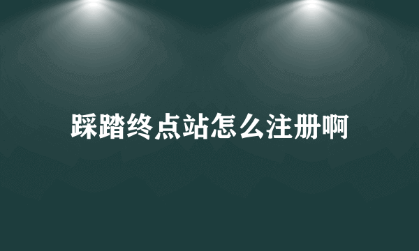 踩踏终点站怎么注册啊