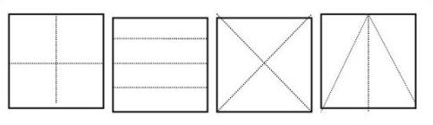 正方形平均分成四份有几种方法