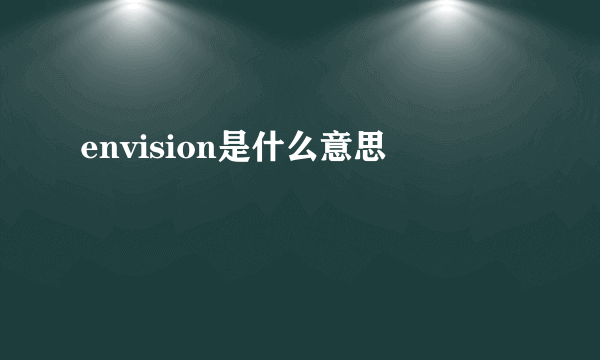 envision是什么意思