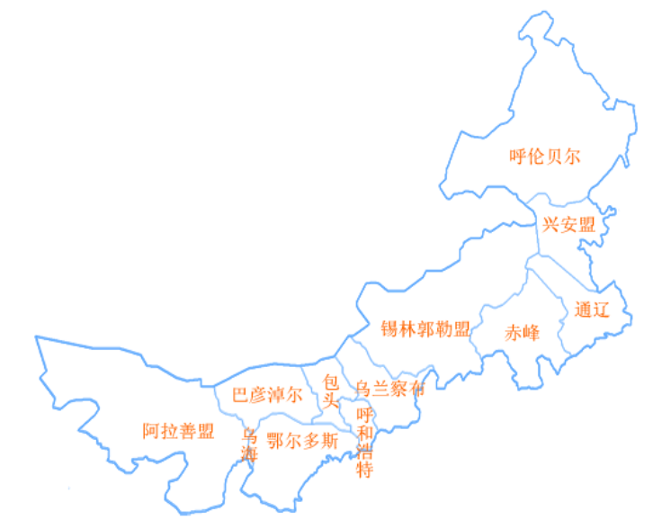 查内蒙古行政区域地图