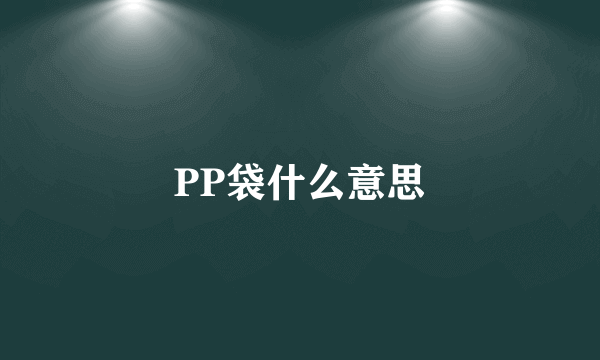 PP袋什么意思