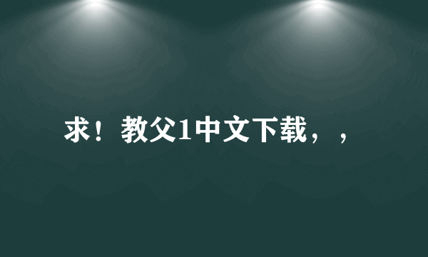 求！教父1中文下载，，