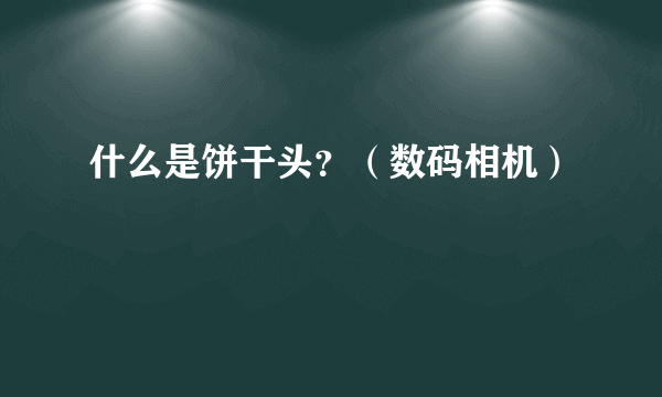 什么是饼干头？（数码相机）