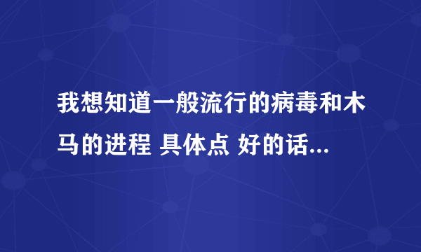 我想知道一般流行的病毒和木马的进程 具体点 好的话分我会给的