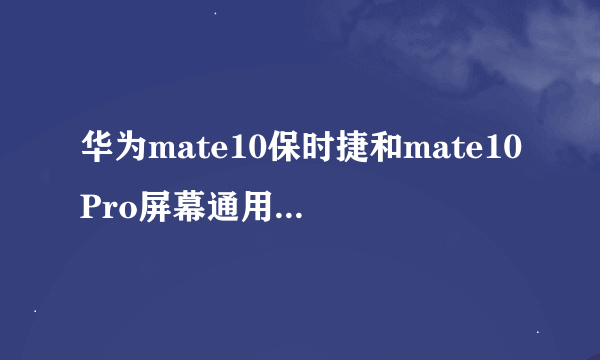 华为mate10保时捷和mate10Pro屏幕通用吗，一样大的尺寸？