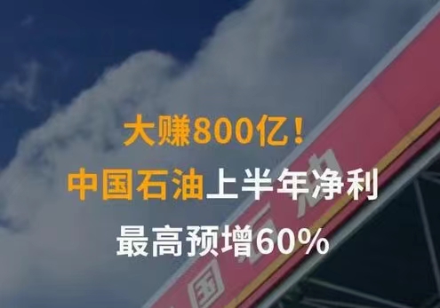 油价大涨中石油半年净利超800亿，如此业绩处于什么水准？