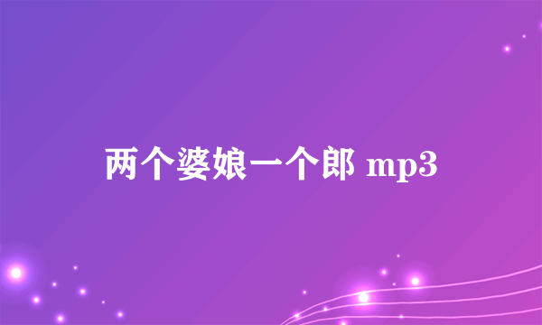 两个婆娘一个郎 mp3