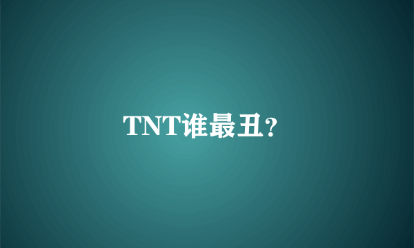 TNT谁最丑？