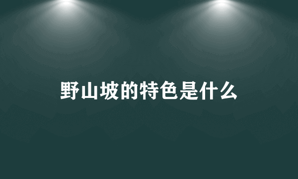 野山坡的特色是什么