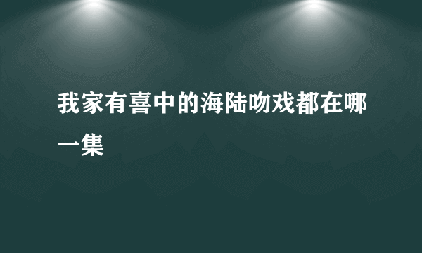 我家有喜中的海陆吻戏都在哪一集