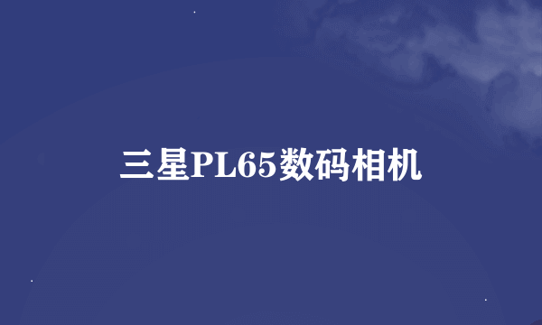 三星PL65数码相机