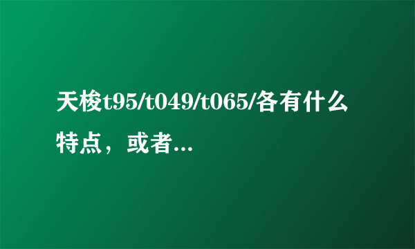 天梭t95/t049/t065/各有什么特点，或者说哪一个最实惠？