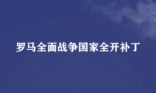 罗马全面战争国家全开补丁